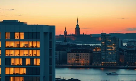 Stockholm financial district representing Sweden's economic recovery outlook according to Nordea analysis