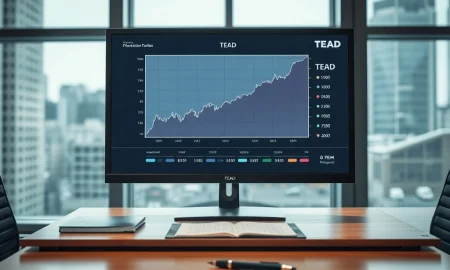Stock chart showing Teads Holding Co. (TEAD) upgrade to Zacks Buy rating with upward trend on financial monitor