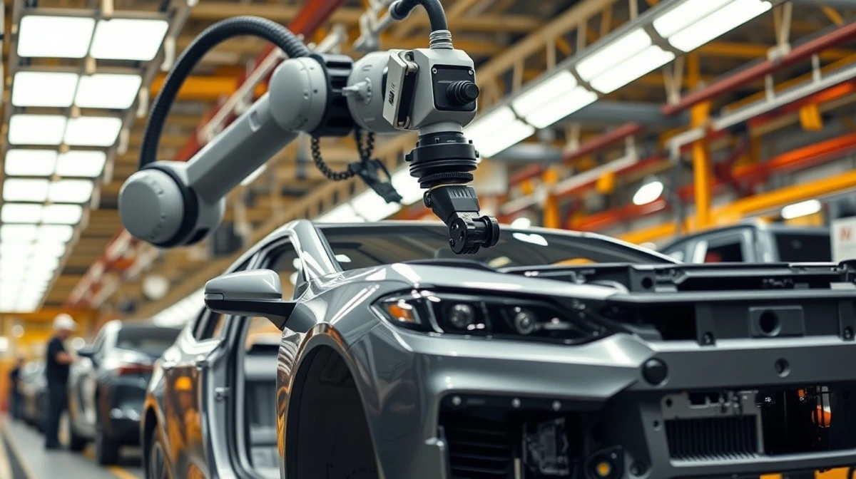 Toyota assembly line at Georgetown, Kentucky plant during vehicle production.