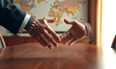 Symbolic image of US-Iran diplomatic engagement as Trump suggests conflict resolution.