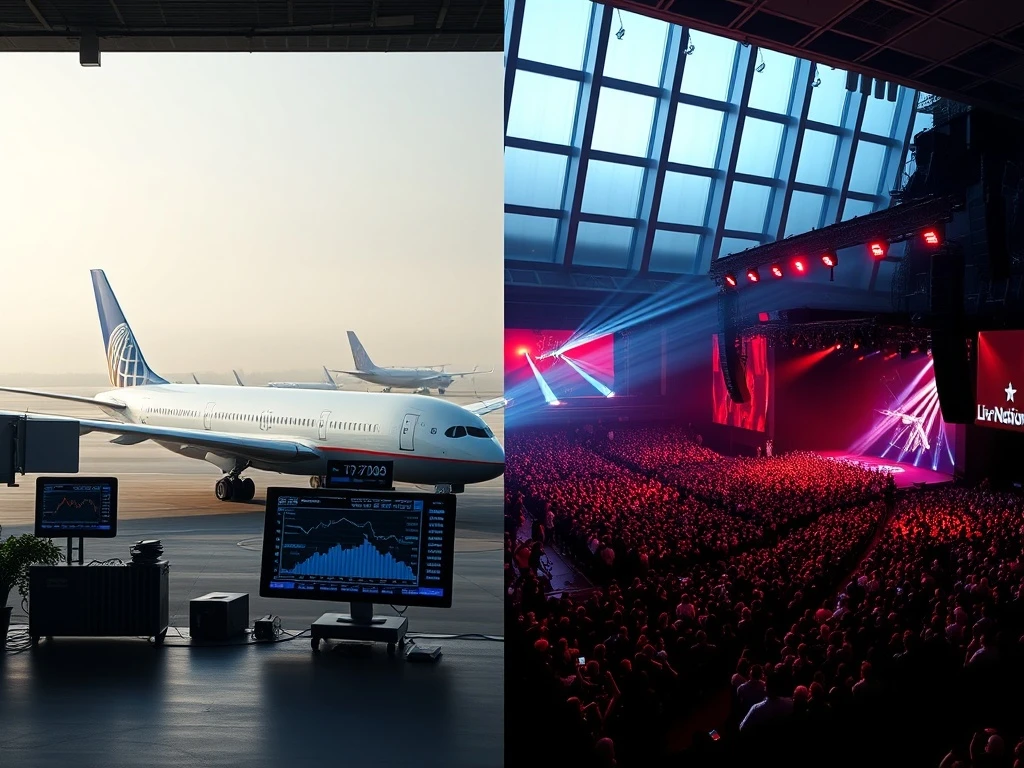 United Airlines stock drop versus Live Nation Entertainment gain as S&P 500 movers on March 9, 2026