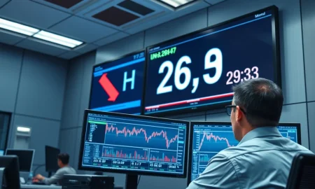 Analyst reviewing UnitedHealth Group stock chart showing decline on financial monitor.