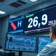 Analyst reviewing UnitedHealth Group stock chart showing decline on financial monitor.
