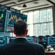 Trading monitors display financial charts showing unusual options activity for MARA, WVE, and GLNG stocks.