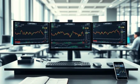 Professional trading desk monitoring unusual options activity for ENVX, NVTS, and CG stocks on March 11, 2026.