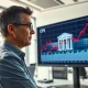 Financial analyst reviews critical US CPI inflation data chart with Federal Reserve policy implications.