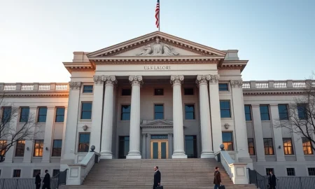 U.S. Department of Labor building on the morning of the critical CPI inflation report release.
