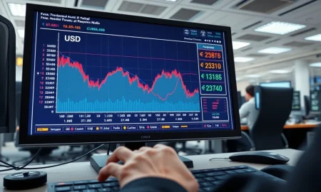 US Dollar loses momentum on trading screen as oil volatility impacts global forex markets.