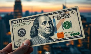 US dollar bill showing cracks under pressure, representing DBS analysis on safe-haven status.