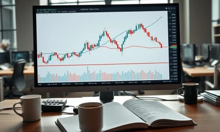 USD/CAD technical analysis chart showing bearish momentum on Scotiabank trading desk