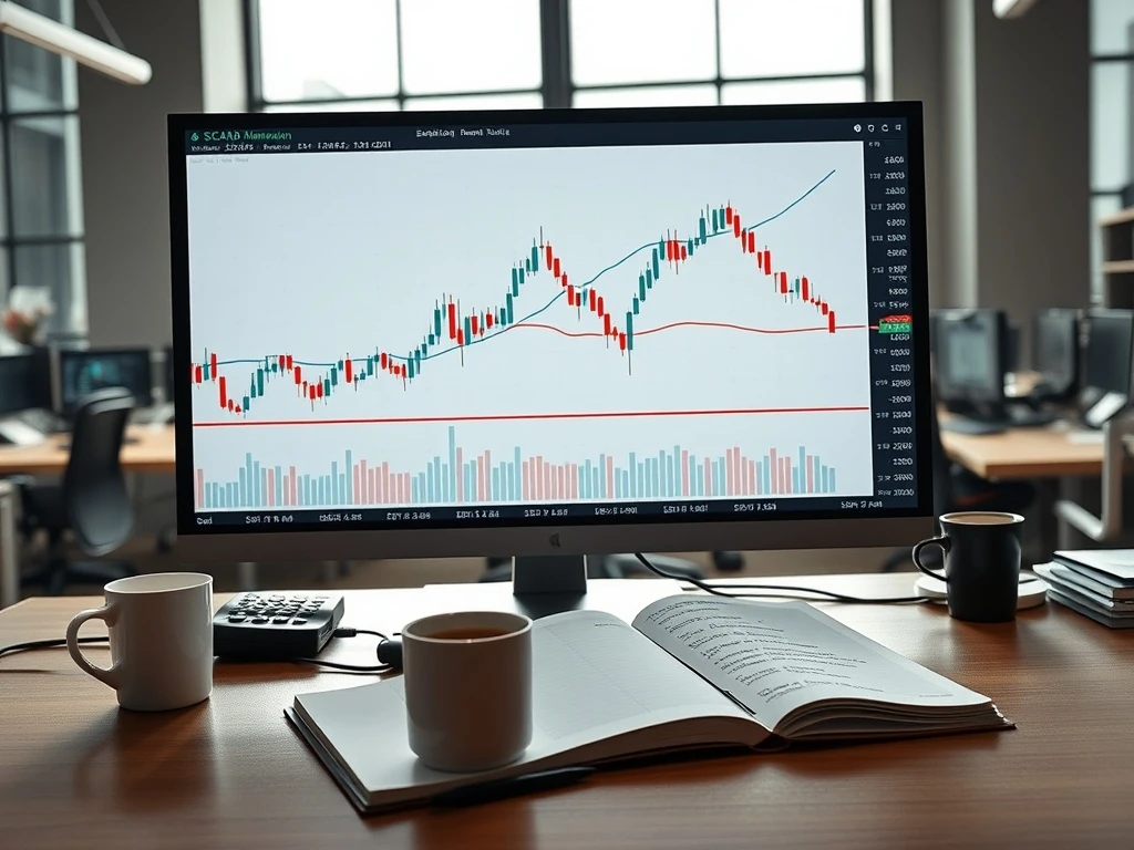 USD/CAD technical analysis chart showing bearish momentum on Scotiabank trading desk