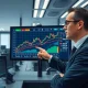 Financial analyst reviews USD, inflation, and energy price charts in MUFG scenario analysis report.