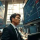 Trader monitors USD/JPY price climbing on Tokyo trading floor as safe-haven Dollar gains.