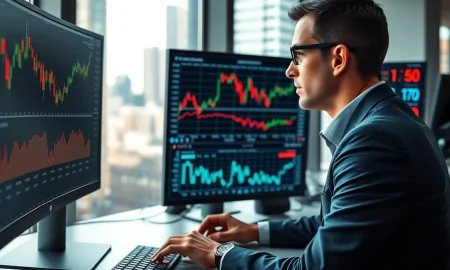 Financial analyst monitoring USD and oil price charts, illustrating ING's analysis of mixed signals limiting dollar downside.