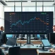 Analysis of US Dollar Index and crude oil price correlation on a trading floor display as risk premium fades.