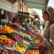 Uzum valuation surge reflects Uzbekistan's booming digital economy as a woman uses a smartphone in a Tashkent market.