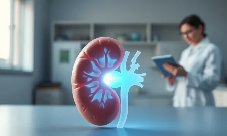 Vertex Pharmaceuticals kidney disease drug research showing kidney model in laboratory setting