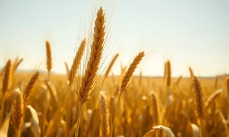 Golden wheat stalks in a field representing the March 2026 wheat futures rally.