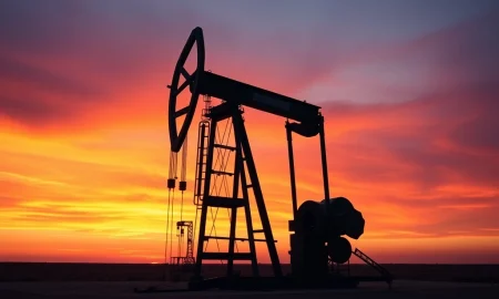WTI crude oil supply shock analysis showing oil drilling rig operations during market volatility