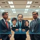 YouTube AI deepfake detection technology analyzing synthetic media of politicians and journalists in a government setting.