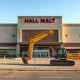 Demolition equipment at a vacant zombie mall in Columbus, Ohio, slated for conversion into apartments in 2026.