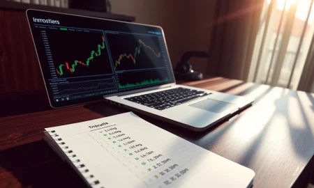 Analyst's desk with charts showing a split in altcoin market performance.