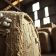 A bale of cotton in a warehouse, representing commodity futures trading.