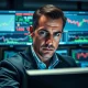 A trader monitors EUR/USD currency charts amid market volatility.