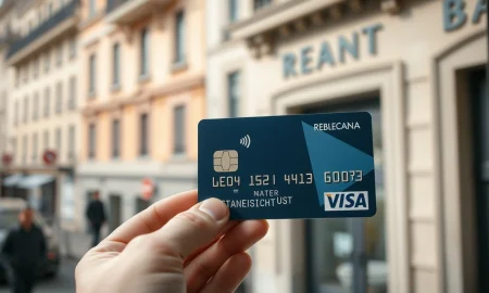 A French bank card showing dual network logos for co-badging.