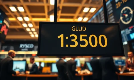 GBP/USD exchange rate board showing 1.3500 in a trading floor setting