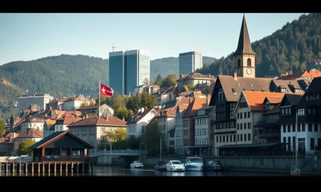 The town of Zug, Switzerland, a destination for Gulf wealth and corporate relocations.