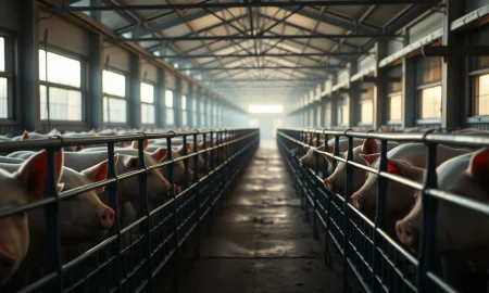 A modern hog farming facility representing the lean hog futures market.