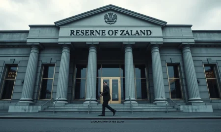 The Reserve Bank of New Zealand building in Wellington, where policymakers are meeting.