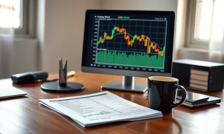 Analyst reviewing Safe Pro Group Inc. Q4 earnings report and stock chart.