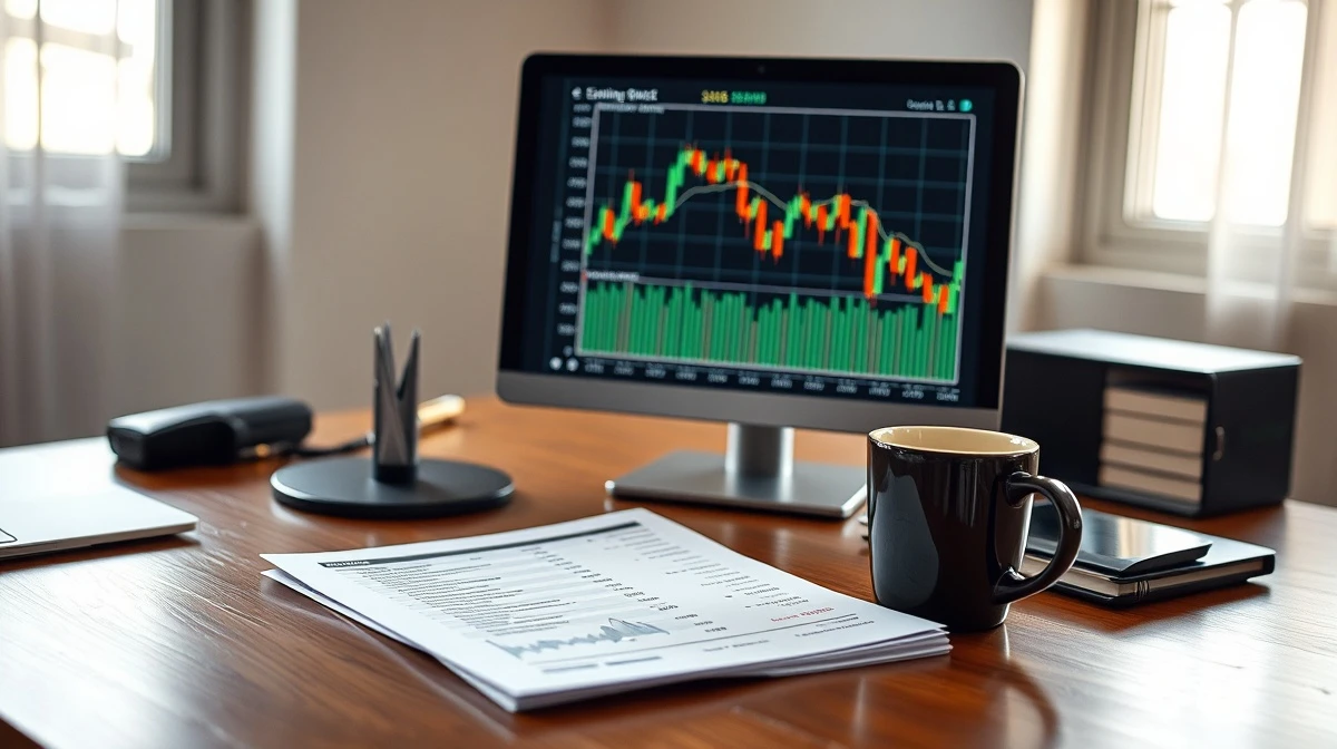 Analyst reviewing Safe Pro Group Inc. Q4 earnings report and stock chart.