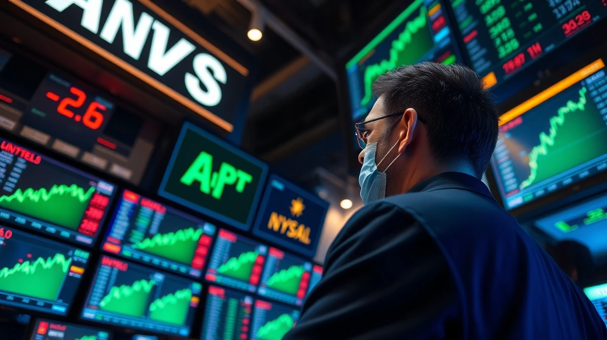 Trader monitors stock charts as S&P 500 and Nasdaq 100 hit record highs.