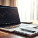 Analyst workspace with stock chart showing a price target revision for UiPath.