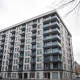 A modern apartment building in the UK following the Renters' Rights Act legislation.