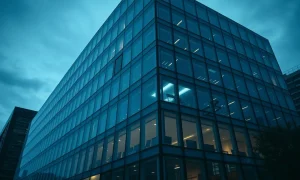 A corporate office building representing Circle, the issuer of the USDC stablecoin.