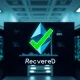 Digital interface showing recovered Ethereum funds with a green checkmark in a professional newsroom setting.