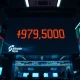 Trading floor display showing Bitcoin price at $79,500 amid market volatility
