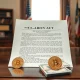 CLARITY Act draft document on a desk with a Bitcoin coin and US dollar bills in a congressional office setting
