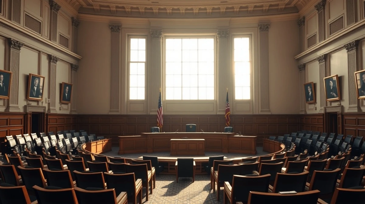 Empty committee hearing room in the U.S. Capitol, where the Clarity Act markup will take place.