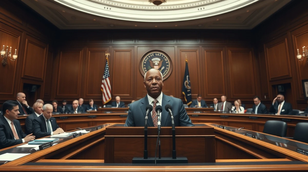 Senator Tim Scott speaking at a Senate Banking Committee markup session on the CLARITY Act
