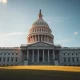 United States Capitol building on a sunny day, symbolizing the upcoming Senate committee vote on the CLARITY Act.