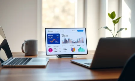 A small AMOLED desktop device displaying Claude Code token usage animations and charts.
