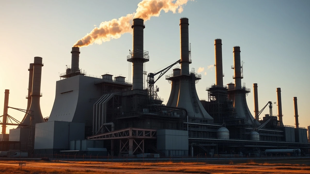 Aerial view of a large steel manufacturing plant at sunrise, representing Cleveland-Cliffs industrial operations.