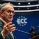 ECB Governing Council member François Villeroy de Galhau speaking at a press conference in Frankfurt