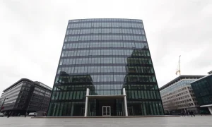 Modern corporate headquarters building in London, representing Intertek's headquarters.
