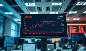 EUR/JPY forex chart showing steady price action near 183.50 on a trading monitor